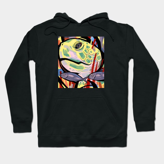 Abstract Sea Turtle Hoodie by Print Horizon